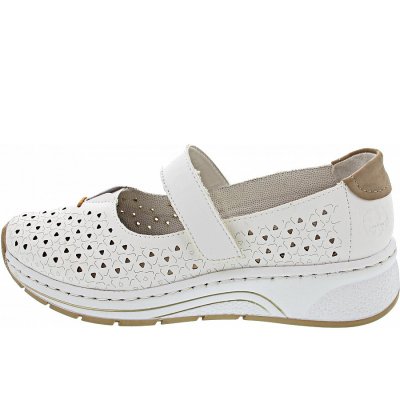 Rieker Ballerina in weiss-camel-weiss Rieker Ballerina in weiss-camel-weiss