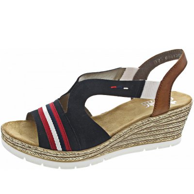 Rieker Keilsandalette in pazifik/cayenne