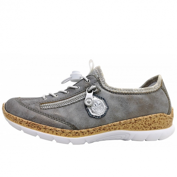 Rieker Slipper in grey/silver