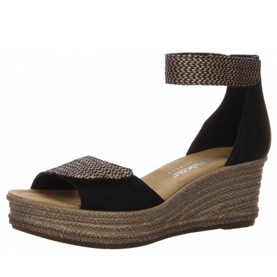 Rieker Sandalette in schwarz kombi.