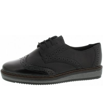 Rieker Schnürschuhe in nero/schwarz