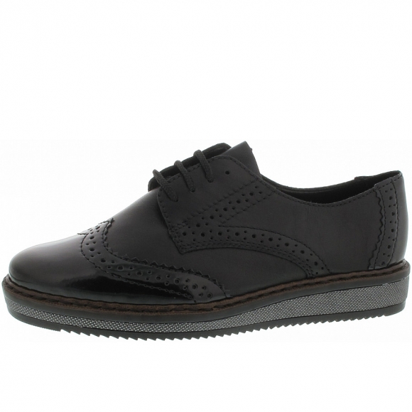 Rieker Schnürschuhe in nero/schwarz