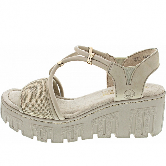 Rieker Keilsandalette in beige