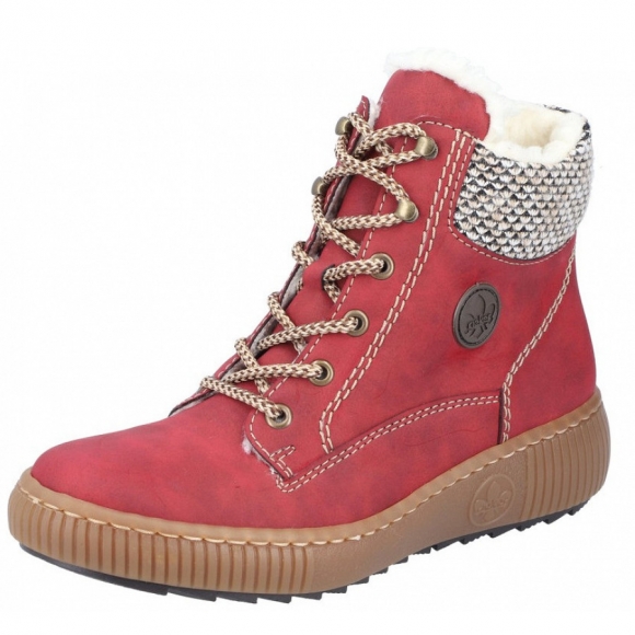 Rieker Schnürstiefel in rot