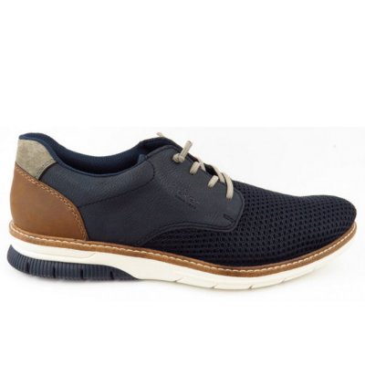 Rieker FSK Herren Halbschuhe sportlicher Schnürer in navy/lake/nuss/dunst