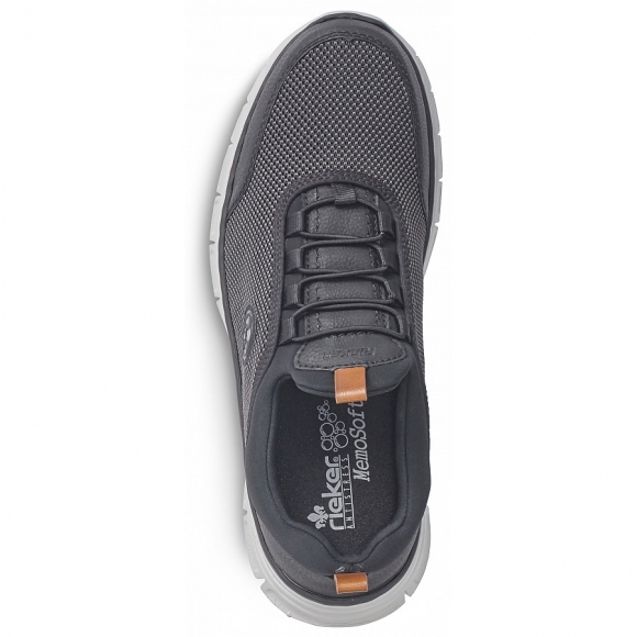 Rieker Slipper in schwarz/grau-schwarz/amaretto/