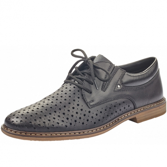 Rieker Schnürschuhe in nero/schwarz