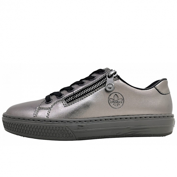 Rieker sportlicher Schnürer in silber/platin 90