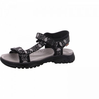 Rieker Sandale in 00 schwarz grau