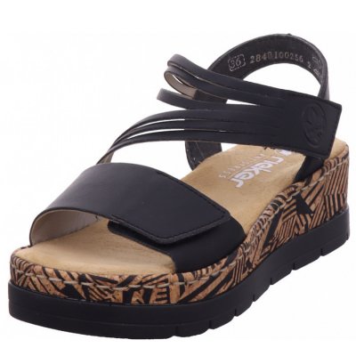 Rieker Keilsandalette in schwarz