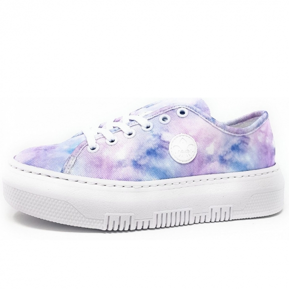 Rieker Levy Sneaker in 90 Rose-Blue