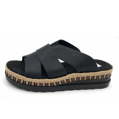Rieker fsk damen sandalen Pantolette in schwarz Rieker fsk damen sandalen Pantolette in schwarz