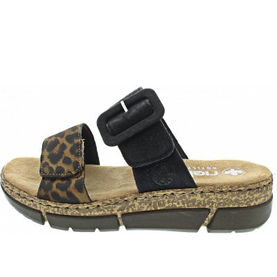 Rieker Pantolette in braun/schwarz