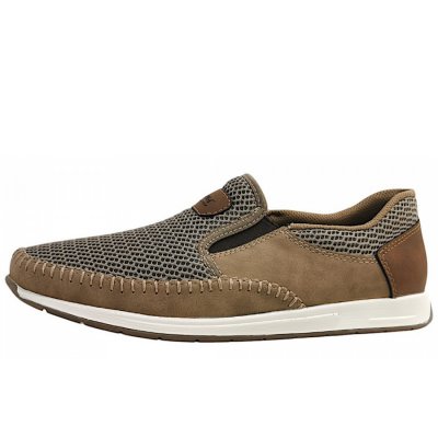 Rieker Slipper in beige/fango/kiesel/nuss64