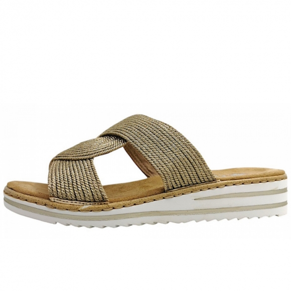 Rieker Pantolette in gold 90