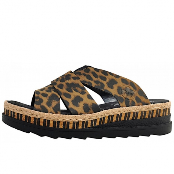 Rieker Pantolette in leo braun