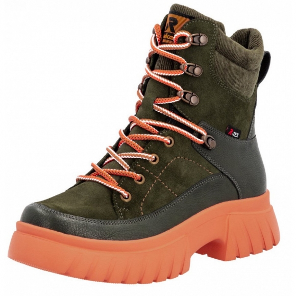 Rieker Evolution Schnürstiefel in leaf khaki schw/moos