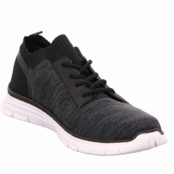 Rieker Slipper in schwarz-grau/schwarz/schwarz/s