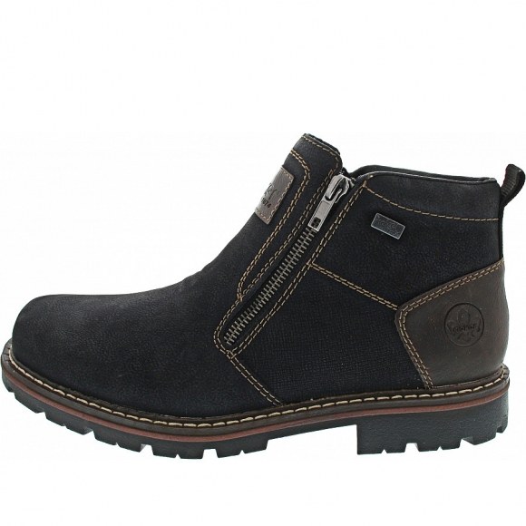 Rieker Stiefelette in schwarz/kastanie