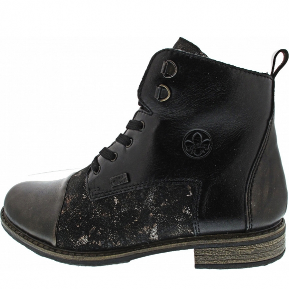 Rieker Schnürstiefel in antik-schwarz-schwarz