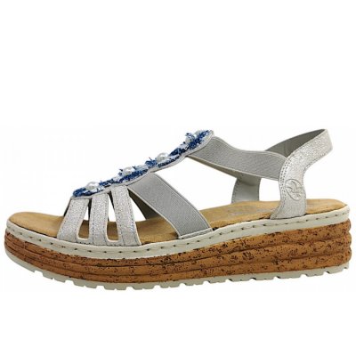 Rieker Sandalette in fog-silver 40
