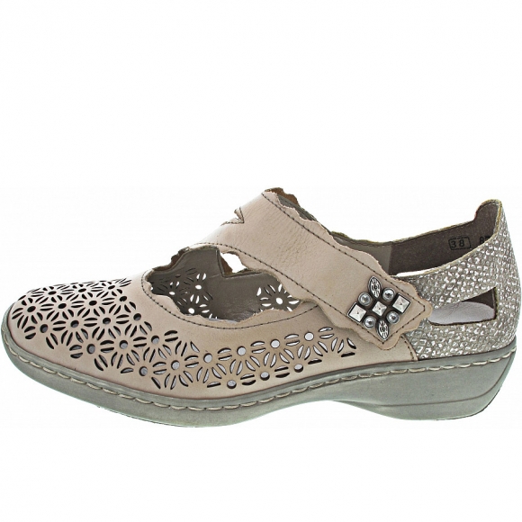 Rieker Ballerina in beige combi