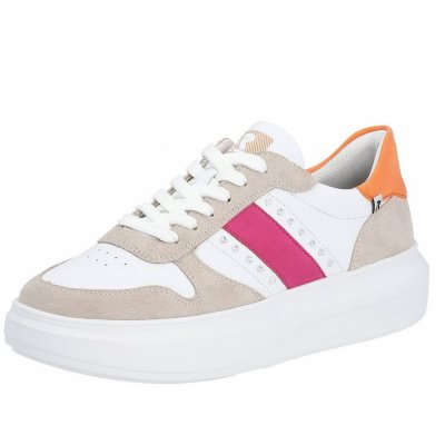 Rieker Revolution Sneaker in weiss beige orange