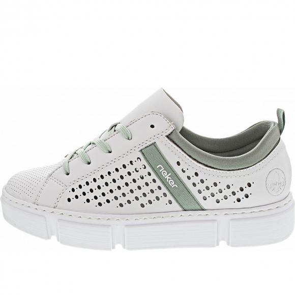 Rieker Sneaker low in sportweiss-perlmint