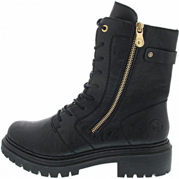 Rieker Schnürstiefel in schwarz