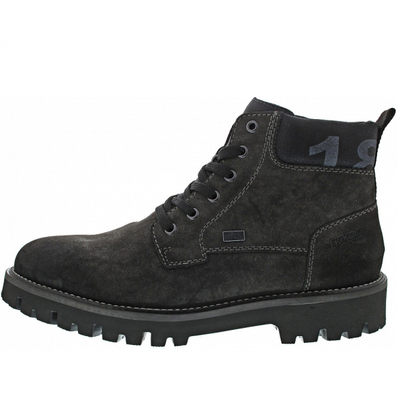 Rieker Schnürstiefelette in anthrazit/schwarz