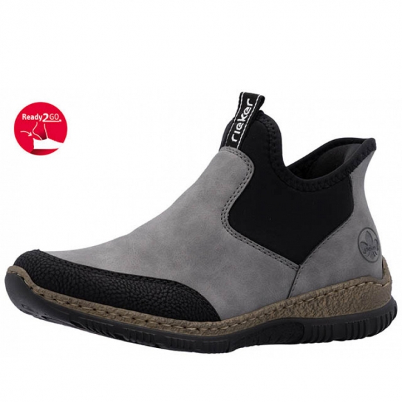 Rieker Stiefelette in grau kombi 42