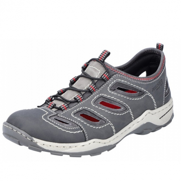 Rieker Slipper in blei rauch grau