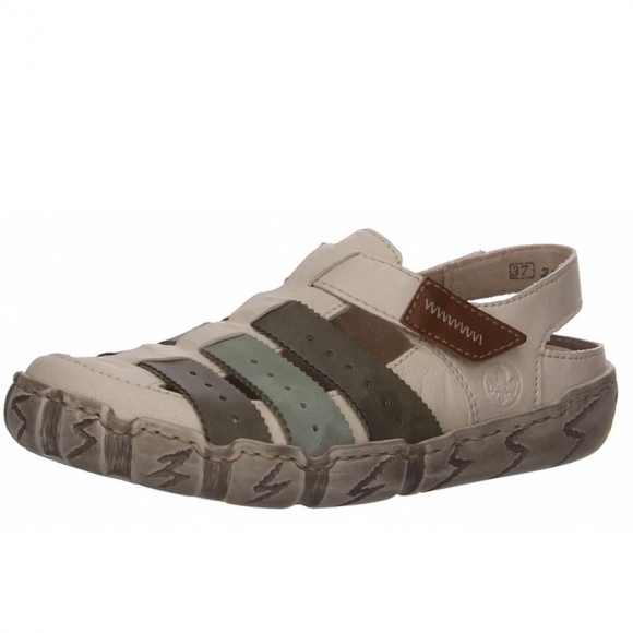 Rieker Slipper in beige kombi.