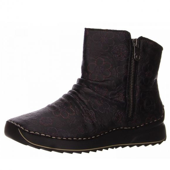 Rieker Stiefelette in schwarz kombi.