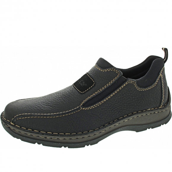 Rieker Slipper in schwarz/schwarz/schw
