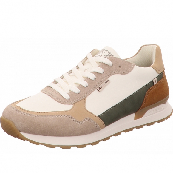 Rieker Schnürschuhe in weiß kombi.