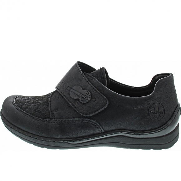 Rieker Klettschuh in schwarz