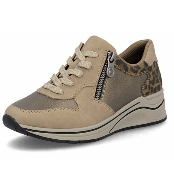 Rieker Vork. sportlicher Schnürer in leo camel bronze