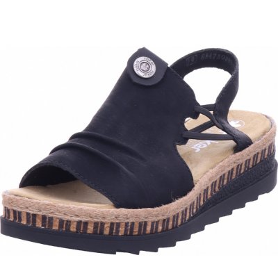 Rieker fsk damen sandalen Sandalette in schwarz