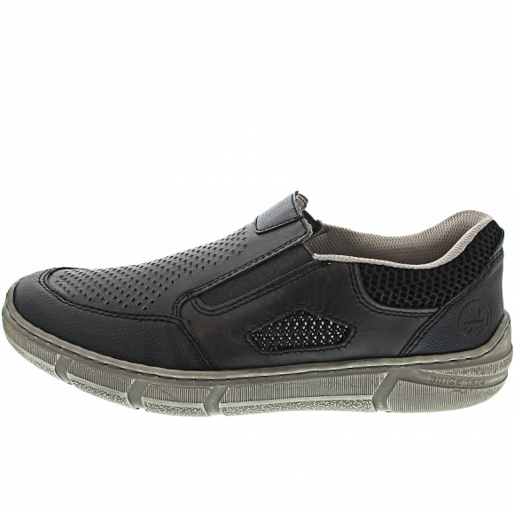 Rieker Slipper in schwarz-vapor-schwarz