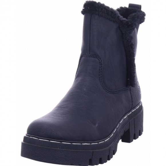 Rieker hwk damen stiefel in schwarz