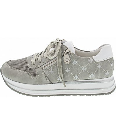 Rieker Sneaker low in cement-grau-weiss