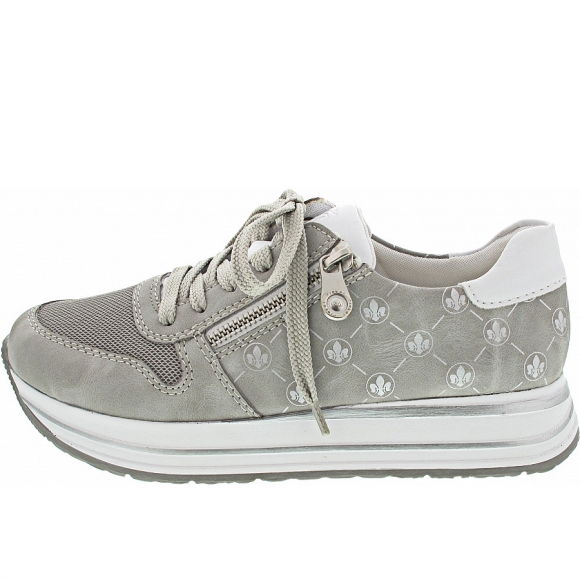 Rieker Sneaker low in cement-grau-weiss