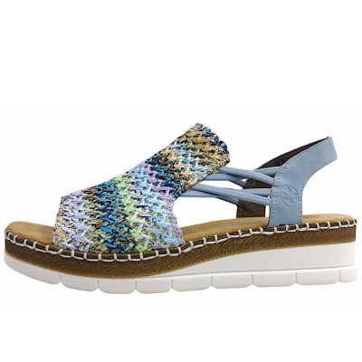 Rieker Sandalette in blau-multi/aqua 91