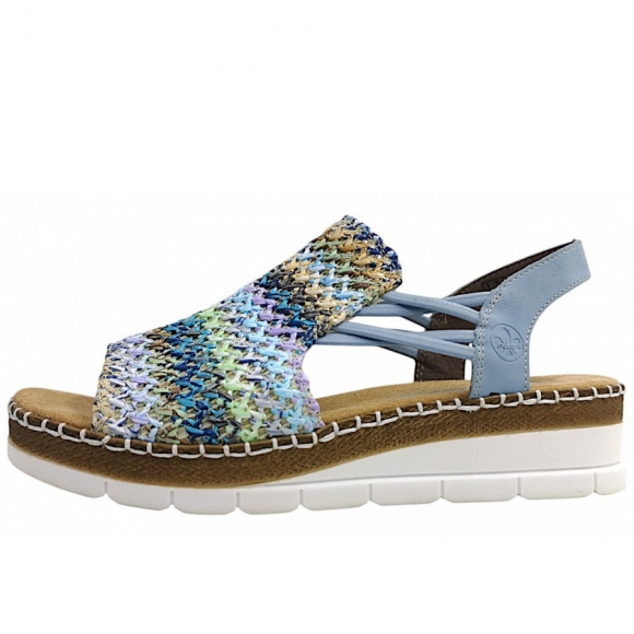 Rieker Sandalette in blau-multi/aqua 91