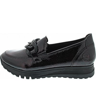 Rieker Slipper in bordeaux-black