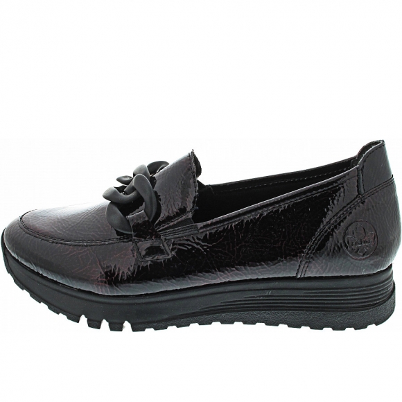 Rieker Slipper in bordeaux-black