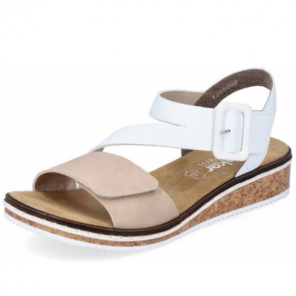Rieker Sandale in beige weiss