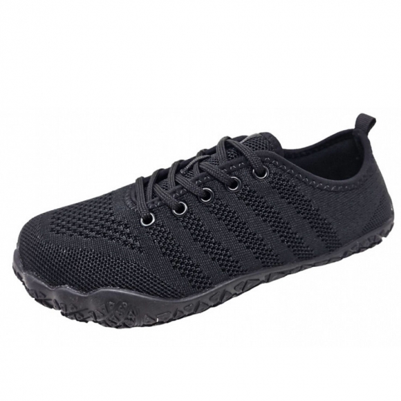 Rock Spring Barfußschuh sportlicher Schnürer in schwarz
