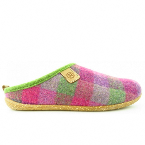 Rohde Softfilz pink bunt Hausschuh in PINK